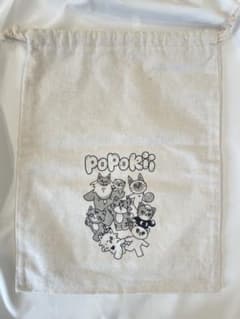POPOKii 巾着袋 コットンバッグ 猫柄のサムネイル