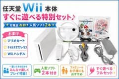 任天堂 Wii 本体 セット マリオカート おまけ ハンドル 人気ソフト2本