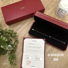 カルティエ　ダムールSMブレスレット　ダイヤモンドK18RG　ディアマンレジェ