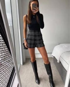 ZARAチェック柄ショートパンツのサムネイル