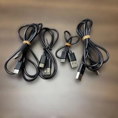 Type-C USB充電ケーブル ブラック 4本セットのサムネイル
