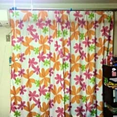 MH様専用♡2枚組！色がきれいなプリントカーテン♡花柄のサムネイル