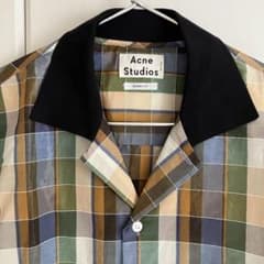 Acne Studios チェック柄 開襟 半袖シャツ 48 ④ - メルカリ