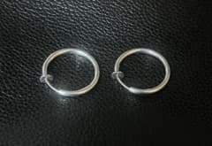フェイクピアス（イヤーカフ）　ステンレス 直径20mm 2個セットのサムネイル