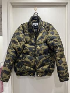 A BATHING APE カモフラージュ ダウンジャケット Lサイズ - メルカリ