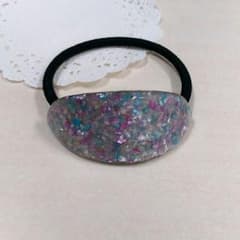髪ゴム*·˚ ༘♡D7(レジン/シェルパウダー＊マーメイド)のサムネイル