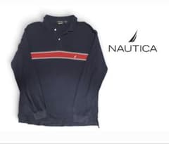 NAUTICA 長袖ポロシャツ ネイビー レッドラインのサムネイル