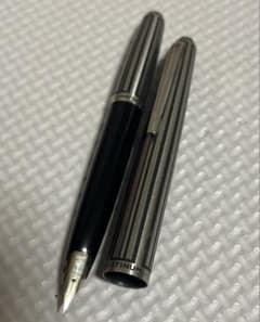 プラチナ PLATINUM 万年筆 ペン先 K18WG シルバー黒 ストライプ - メルカリ