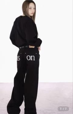 as"on アズオン SMOG WIDE PANTS ブラック ason 韓国のサムネイル