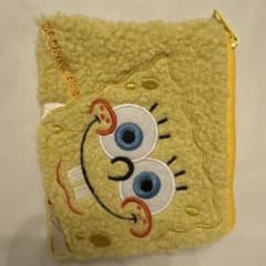 スポンジボブ ボア素材 フラットポーチ イエローのサムネイル
