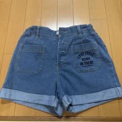 lovetoxicデニムブルー 刺繍入りハーフパンツ Ⓜ️のサムネイル