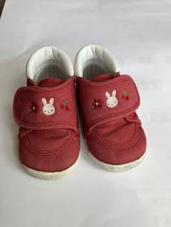familiar 赤いウサギ刺繍ファーストシューズ12.5cmのサムネイル
