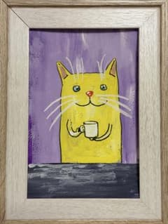絵画　一点物　ゾンビ　micchan作 楽しい絵画 ほっと一息 micchan作 - メルカリ