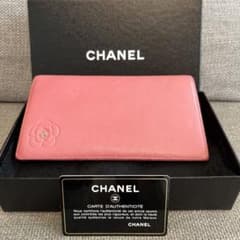 美品✨シャネル　折り財布　ココマーク　カメリア　ベビーピンク CAMELIA シャネル 財布 レディース カメリア 三つ折り財布