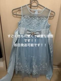 ライトブルー 刺繍リボンドレスのサムネイル