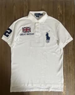 90s Ralph Lauren ビッグポニーポロシャツ ネイビー イギリス - メルカリ