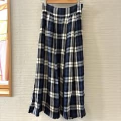 オニールオブダブリン☆リネンチェックスカート ネイビーT04 - メルカリ