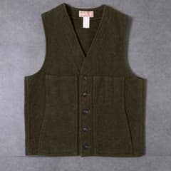 【極美品】フィルソン マッキーノウールベスト 40 フォレストグリーン USA製