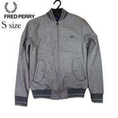 美品 FRED PERRY グレー スイングトップ ウール ジャンパー Sサイズ 