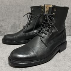 未使用級 アルフレッドバニスター ワークブーツ シボ革 ブラック 高級