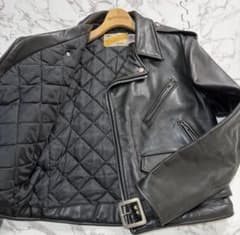 42size✨schott 牛タグ ワンスター ダブルライダース 613 黒 - メルカリ