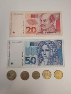 クロアティア 旧紙幣・旧硬貨セットのサムネイル