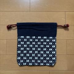 巾着　庄内刺し子　太目つなぎのサムネイル