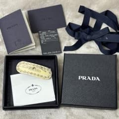 【正規品・美品】PRADA プレックス ヘアクリップ　クリスタル　アイボリー