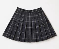 スクールスカート チェック柄 プリーツスカート グレーのサムネイル