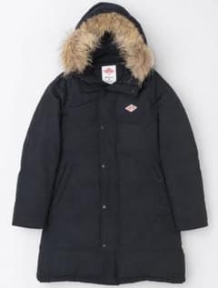 DANTON ダウンジャケット JD-8744 LAS ブラック　38 DANTON ダントン ファーフード ロングダウンジャケット レディース 36
