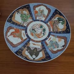 294..色絵鳳凰人物図大皿 飾り皿 陶磁器45cm 294..色絵鳳凰人物図大皿 飾り皿 陶磁器45cm - メルカリ