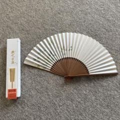 未使用 美品！宮脇賣扇庵 白萩 扇子 手描きのサムネイル
