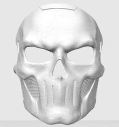 スカルマスク コスプレ小道具 ホワイト FDM 3Dプリントのサムネイル
