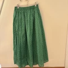 SEASON REASON ドット柄 ロングスカート グリーン M - 3