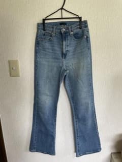 UNIQLO JEANS フレアデニム パンツ ブルー