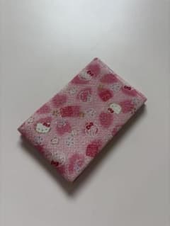 ハローキティ 和柄 折りたたみミラー ピンク ちりめんのサムネイル