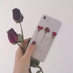 本物の薔薇ハンドメイドスマホケースiPhonexr/xsmax/x/xs/8/7のサムネイル