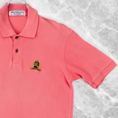 美品✨ 90s Burberrys オールドバーバリー ポロシャツ 半袖 ピンク