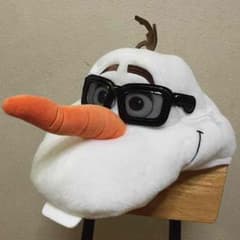 美品！オラフ被り物！ファンキャップのサムネイル