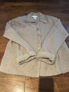 ESCADA シルク　カシミヤ　ベージュ カーディガン 38イタリア製