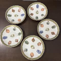 폐반 신품 미사용 마에바타 도자기 차이나시즈 접시 명접시 5객