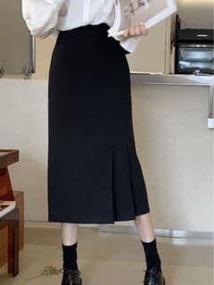 Honeyspot ソリッド スリットバック ストレートスカートのサムネイル