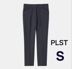 PLST プラステ リネンブレンドスティックパンツ　ネイビー Sのサムネイル