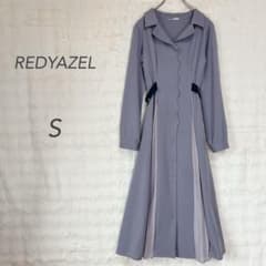 レディアゼル/長袖ワンピース/ラベンダー/プリーツ切替フレア/きれいめ上品通勤