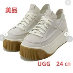 ほぼ新品 UGG EZ-Duzzit Lace ホワイト厚底スニーカー 24cm - メルカリ