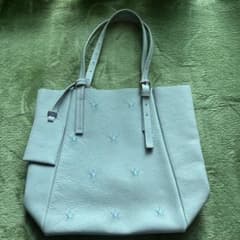 美品】ヌール ドナテラルッキ NUR トートバッグ 星 刺繍 A4可ミント