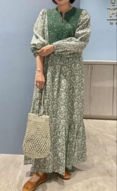 ワンピース Cotton Organza Paisley Lace Yoke Dress S Cotton Organza Paisley Lace Yoke Dress S - メルカリ