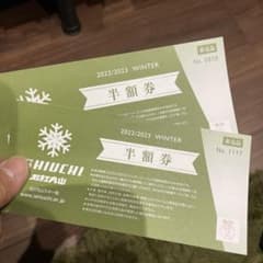 石打丸山スキー場の半額券2枚になります。のサムネイル