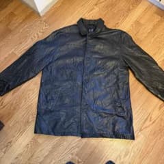 90s GAP 本革 カーコート ブラック XXLサイズ 野村訓一 木村拓哉着用