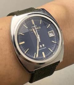 658/70年代 テクノス ハイビートロン 9面カットガラス 自動巻き - メルカリ